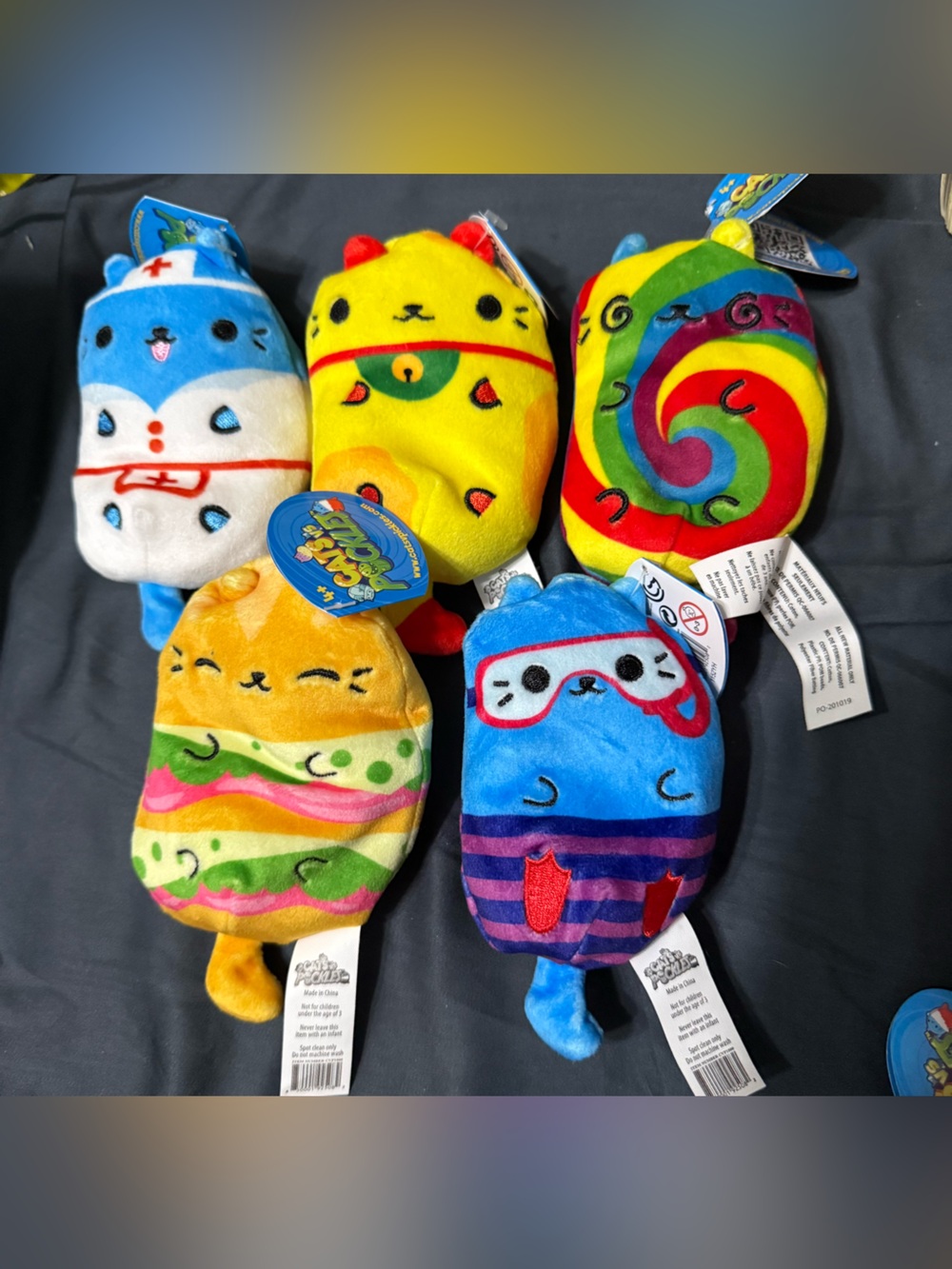 Cats vs Pickles Plush Bundle – 5 NWT Plushies – Nurse Kitty Lucky Festicat